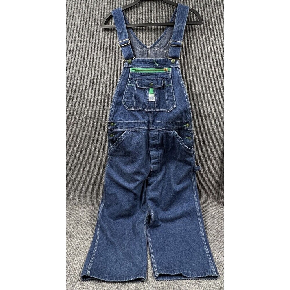 VTG Liberty Overalls Mens‎ 36x20 Blue Denim Bibs WorkWear Farmer Carpenter Work